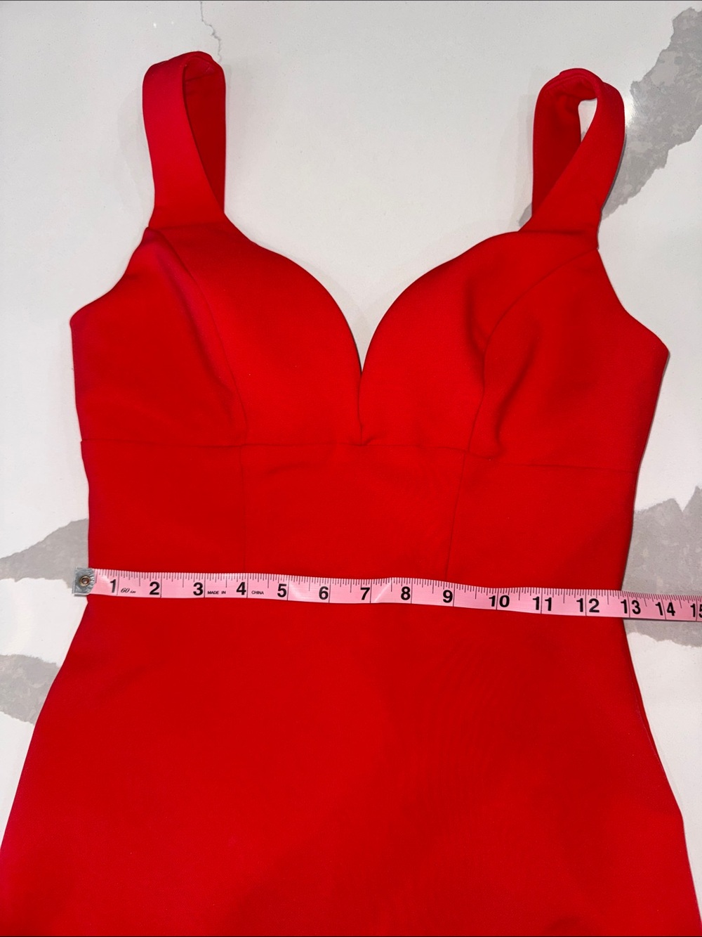 Karlie Red V-Neck Bodycon Mini Dress - Picture 6 of 7